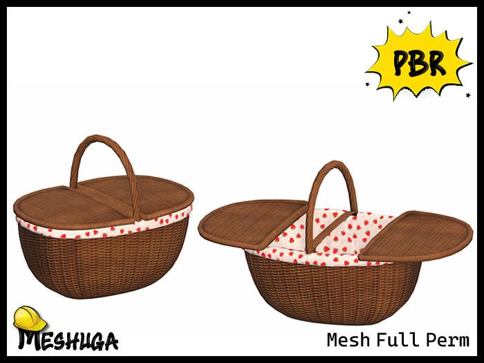 Meshuga PBR Easter Wicker Basket FULL PERM MESH