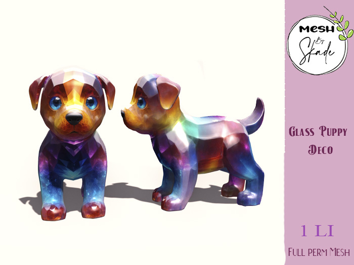 MBS - GLASS PUPPY DECO  FP