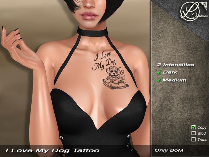 I Love My Dog Tattoo