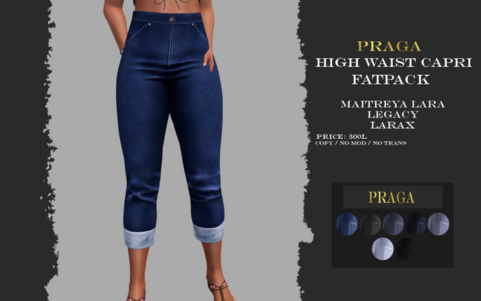 Praga High waist capri - FATPACK