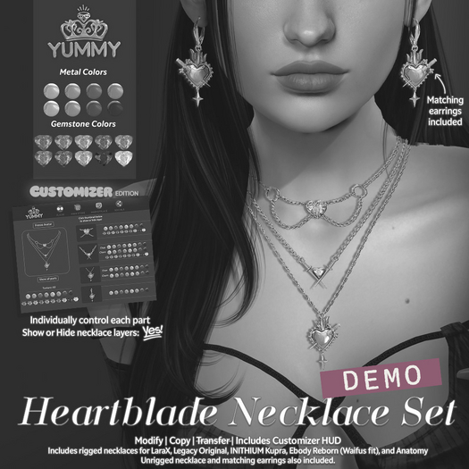 (Yummy) Heartblade Necklace Set DEMO