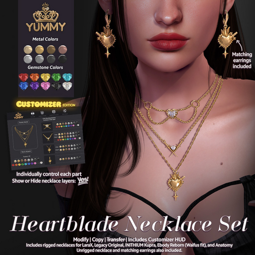 (Yummy) Heartblade Necklace Set
