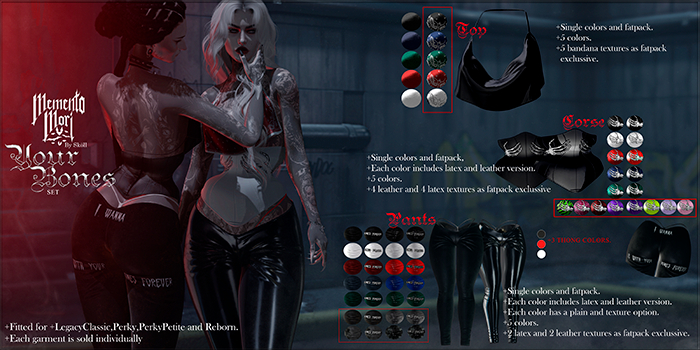 +MM+ by Skoll - Your bones pants BLACKS 