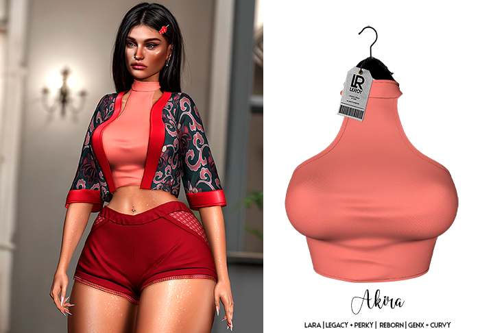 LEROY - Akira Cropped - Raspberry Blush