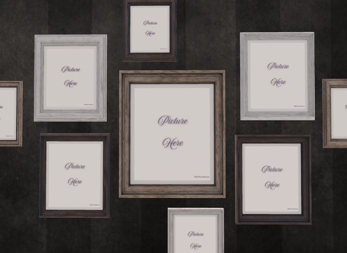Second Life Marketplace - [White Noise] Essential Picture Frames Pack ...