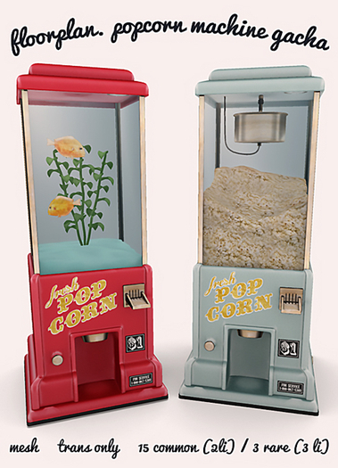 floorplan. popcorn fishtank / pink RARE
