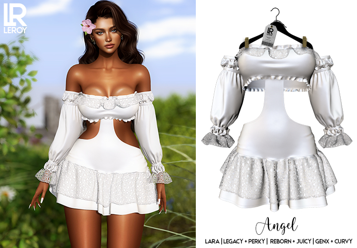 LEROY - Angel Dress - White