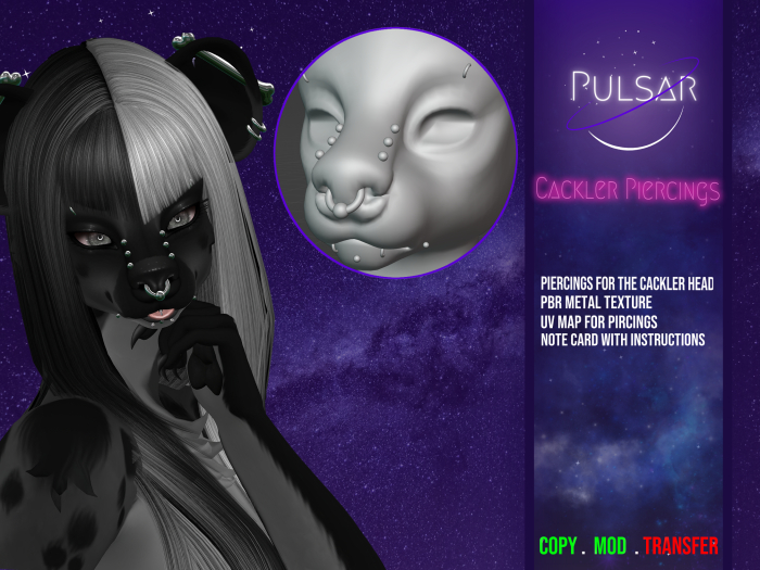 Pulsar- Cackler Piercings