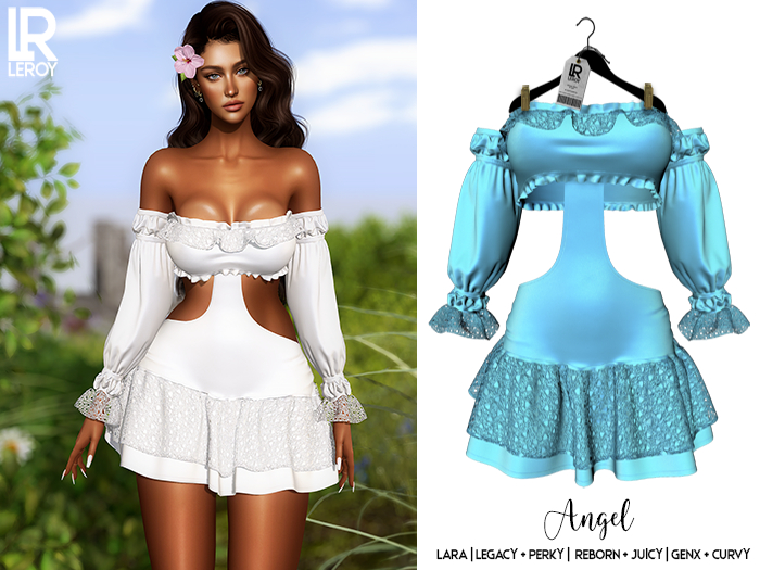 LEROY - Angel Dress - Blue Light