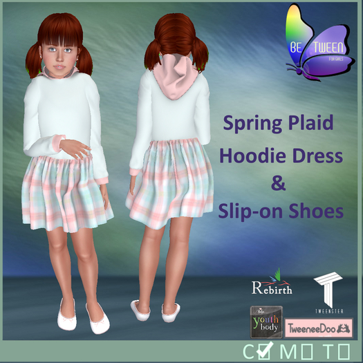 *BT* Spring Plaid Hoodie Dress Set -   2.0Boxed