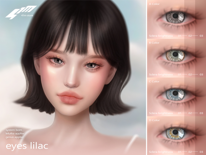 41m / Eyes Lilac: 12 Colors
