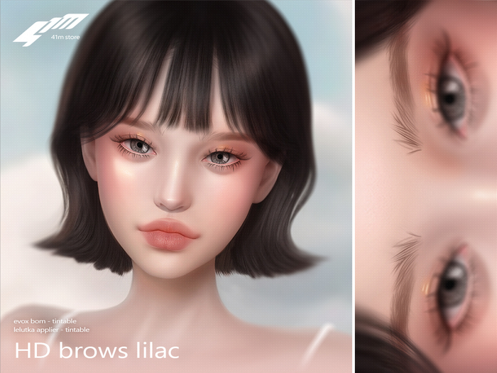 41m / HD Brows Lilac / Lelutka EvoX