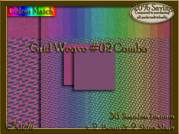 Grid Weave #02 COMBO Texture Bundle