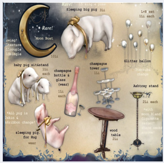{anc} MoonLightLounge. sleeping big pig 3Li RARE