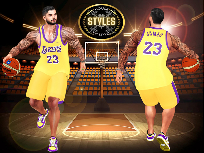 Los Angeles Lakers JAMES Men's Basketball Jersey