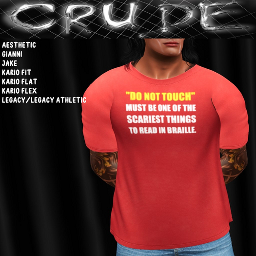 "Do not touch" must be one of the scariest things to read in braille   Men's T-Shirt (MCT)  <Wear Me>