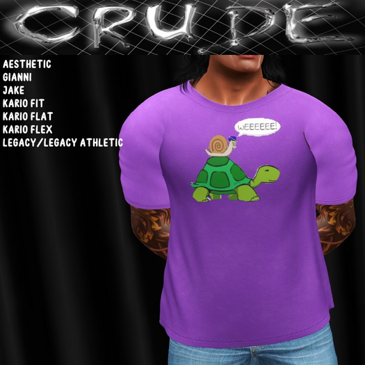"Weee" (Snail on Turtle) Men's T-Shirt (MCT)  <Wear Me>