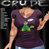 "Weee" (Snail on Turtle) Women's T-Shirt (WJS) <Wear Me>