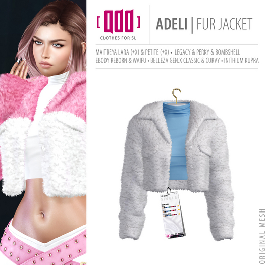 [ADD] Adeli Fur Jacket - White