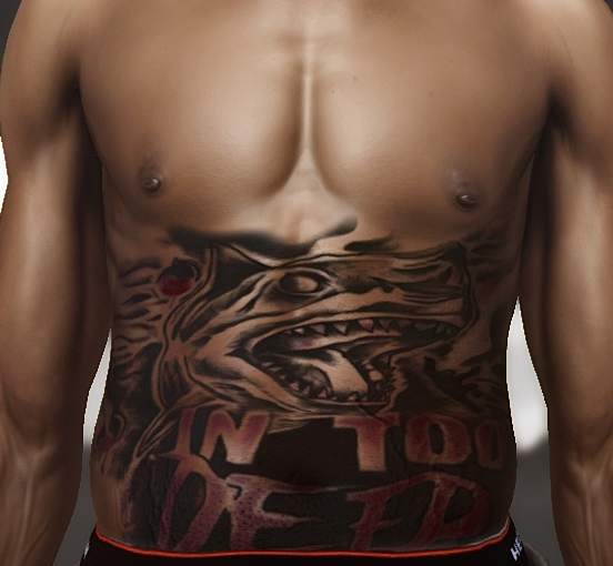 FR~ In Too Deep Stomach Tattoo