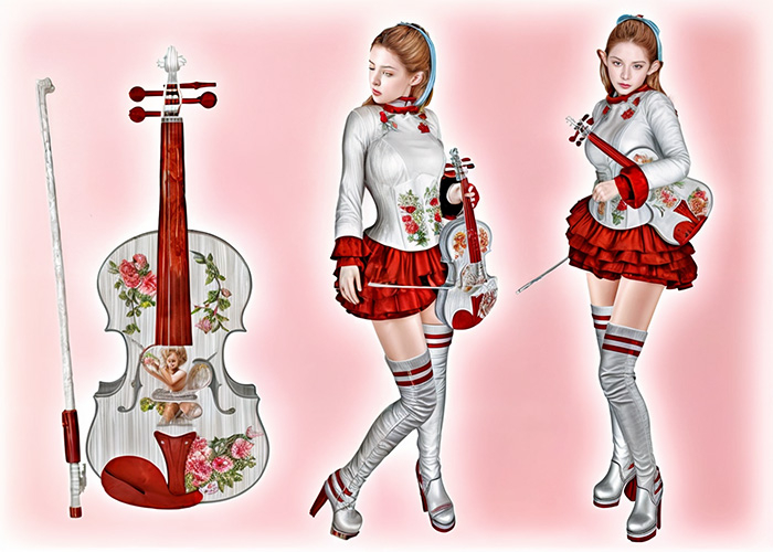 *Heart* - Beautiful Violinist.Set 2