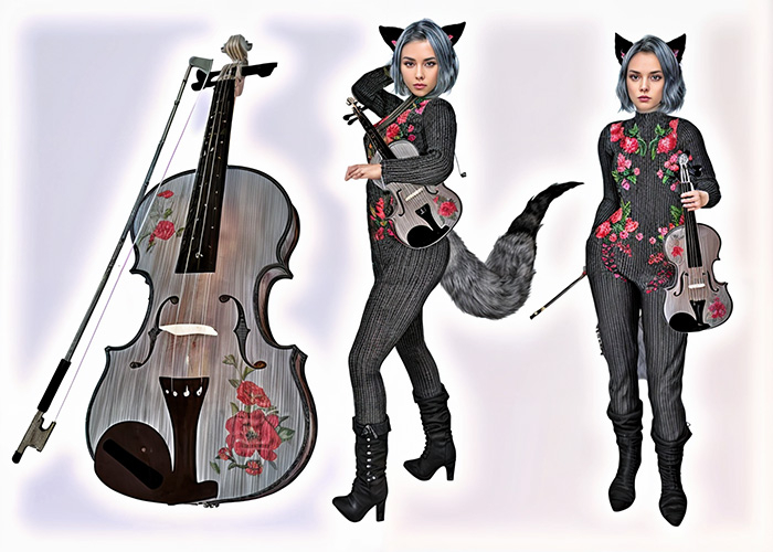 *Heart* - Beautiful Violinist.Set