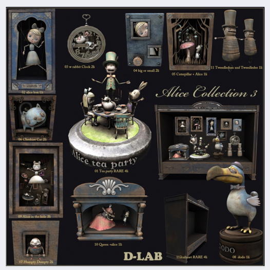 Second Life Marketplace - D-LAB ALICE 3 -05 Caterpillar + Alice