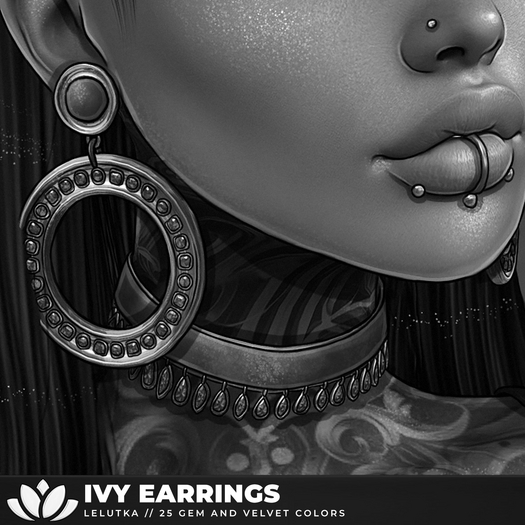 [BL] Ivy hoop earrings . FATPACK DEMO