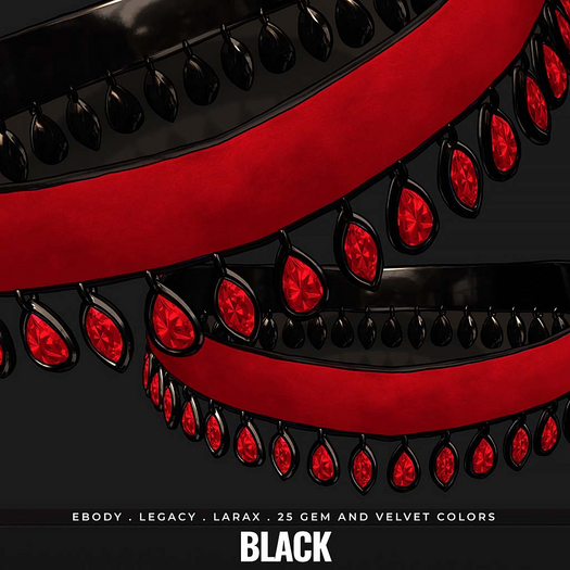 [BL] Ivy choker V&G . black