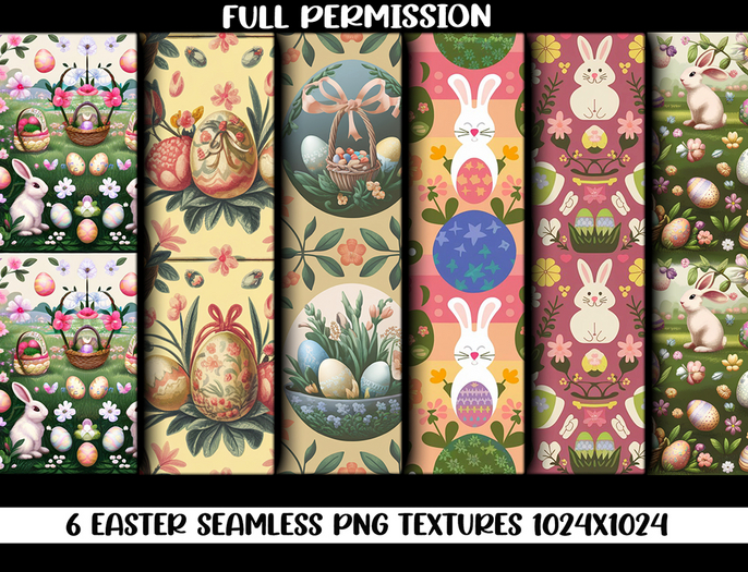 (AF) - FULL PERMISSION - Seamless - Full Permission Easter Textures 2 - Easter Fabric