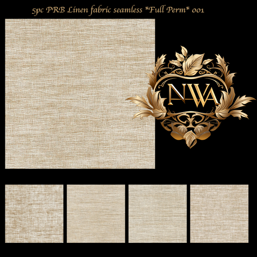 5pc PRB Linen fabric seamless *Full Perm* 001