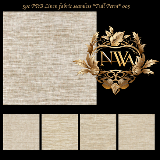 5pc PRB Linen fabric seamless *Full Perm* 005