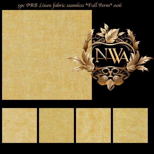 5pc PRB Linen fabric seamless *Full Perm* 006