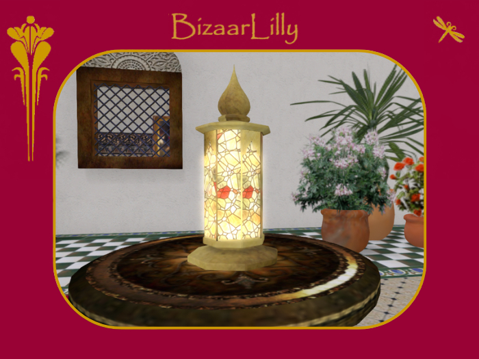 Kurtzal Lantern ~ Gold & Amberose