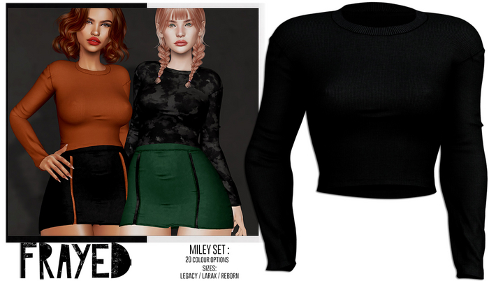 Frayed - Miley Top - Black
