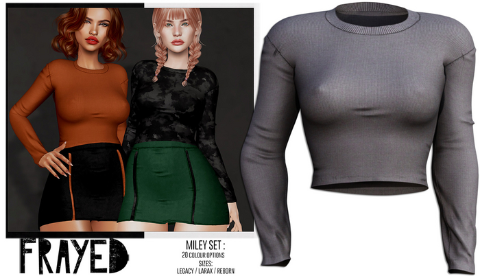 Frayed - Miley Top - Grey