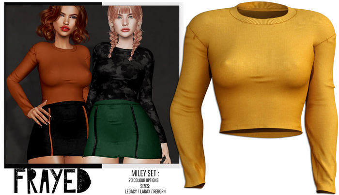 Frayed - Miley Top - Mustard