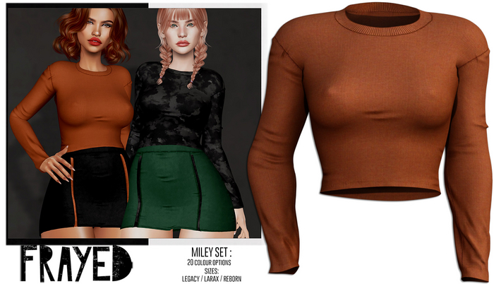 Frayed - Miley Top - Rust
