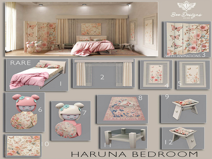 01 Bee Designs Haruna Bedroom  RARE