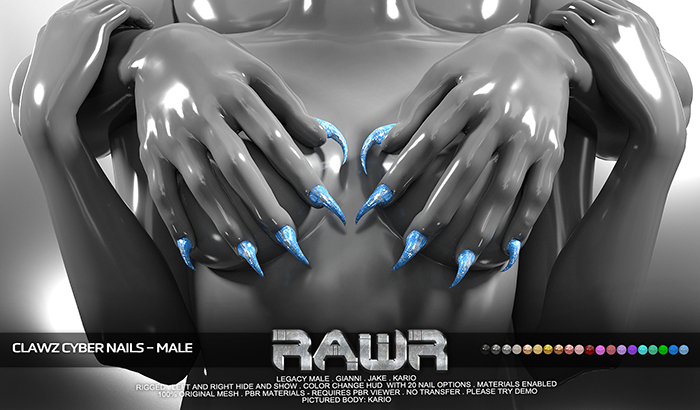 RAWR! Clawz Cyber Nails (add me)