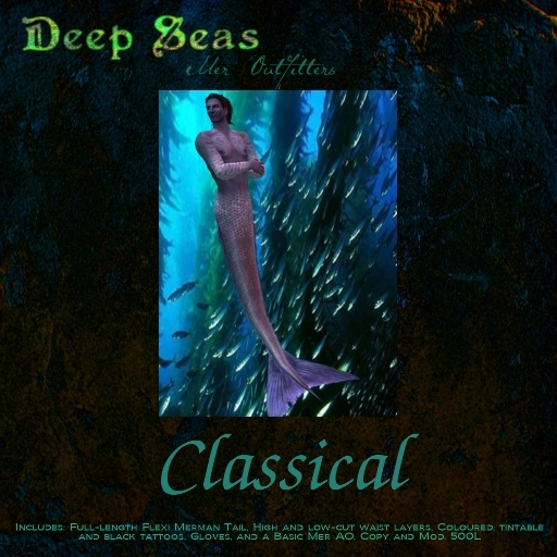 Deep Seas Classical Merman Tail - Blue