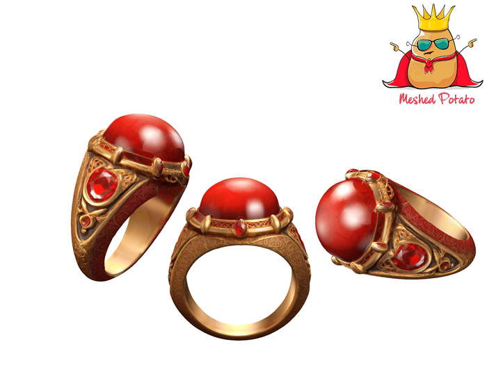 Meshed Potato Fantasy Red Ring Full Perm