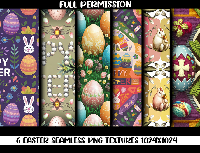 (AF) - FULL PERMISSION - Seamless - Full Permission Easter Textures 5 - Easter Fabric