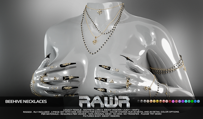 RAWR! Beehive Necklace DEMO (add me)