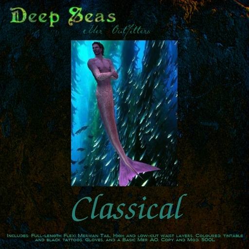 Deep Seas Classical Merman Tail - Purple