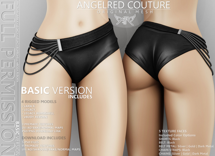 AngelRED Couture - FULL PERM Mesh Boo Shorts & Belt [BASIC VERSION]
