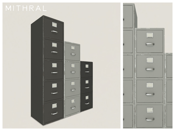 Mithral * Closed Filing Cabinet Set (Pack C)