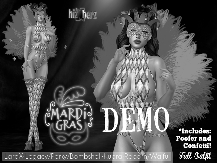 hizNherz Mardi Gras Outfit DEMO