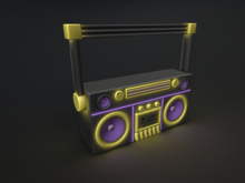 DJ booth with a neon 4 Full Permission