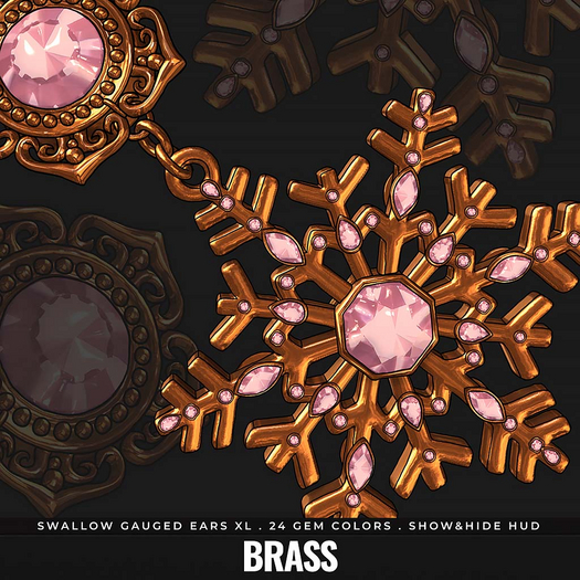 [BL] Carol plugs XL // brass